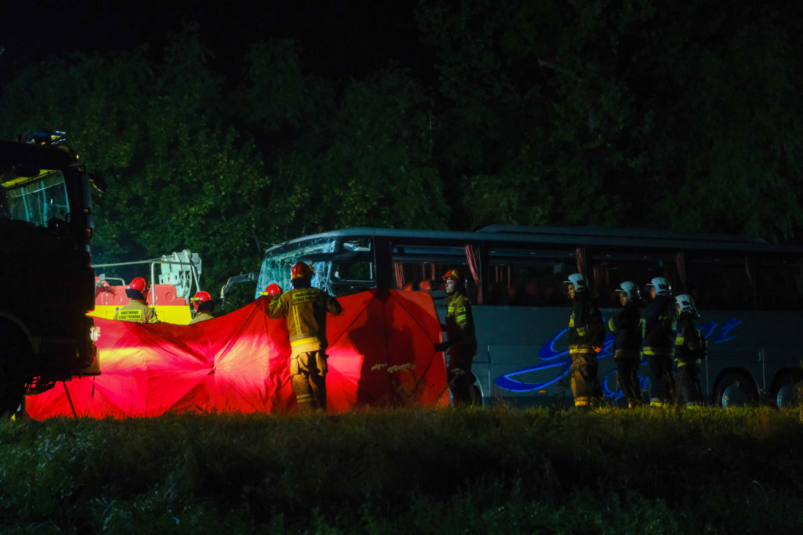 Wypadek busa Kleszczów
