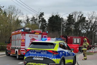 Zderzenie ciężarówki i motocyklisty w Sobolewie
