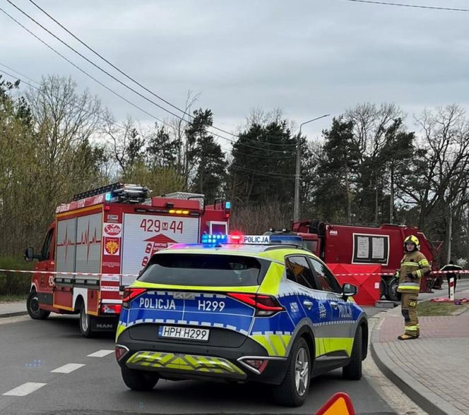 Zderzenie ciężarówki i motocyklisty w Sobolewie