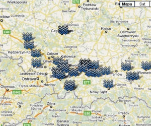 Mapa zalanych terenów w Google Maps