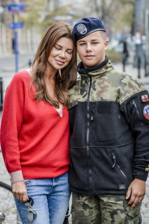 Edyta Górniak z synem Allanem w 2018 roku