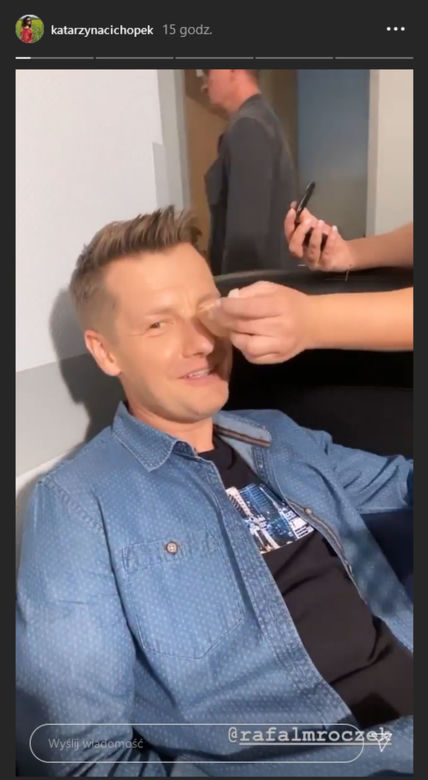 M jak miłość po wakacjach 2020. Paweł (Rafał Mroczek) na planie