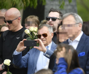 Stefan Friedmann na pogrzebie