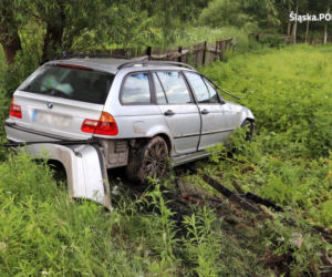 Łupnął BMW w płot i czym prędzej zwiał piechotą