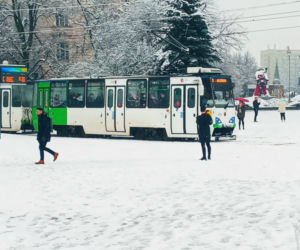 Pierwszy śnieg w Szczecinie