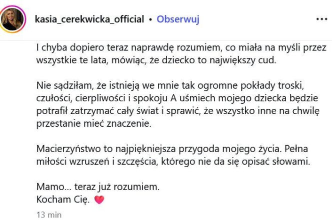 Wielkie zaskoczenie! Katarzyna Cerekwicka została mamą