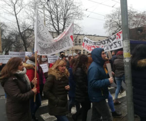 Pracownicy sądów protestują we Wrocławiu