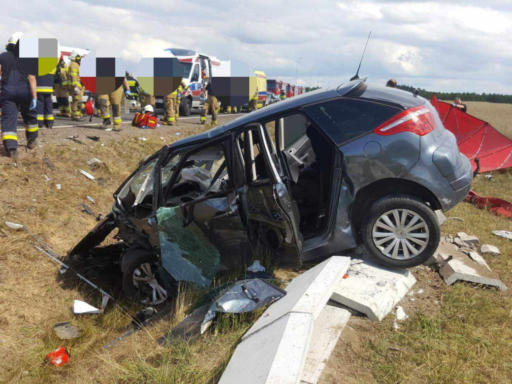 Wypadek w miejscowości Brzezie