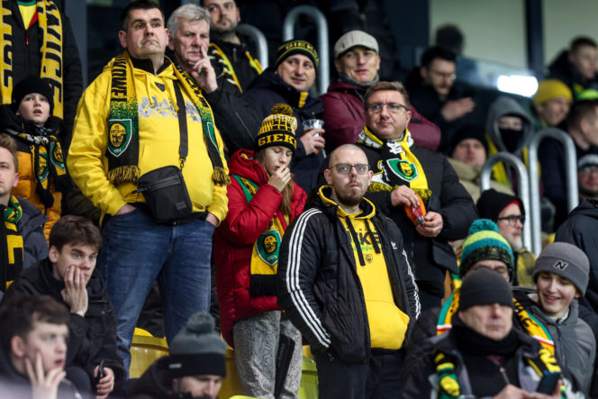 GKS Katowice - Legia Warszawa: Zdjęcia kibiców z meczu 21. kolejki PKO BP Ekstraklasy