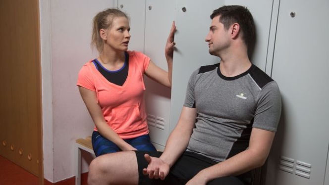 Na dobre i na złe odc. 633. Aneta Gniewosz (Natalia Rybicka) Adam Krajewski (Grzegorz Daukszewicz)