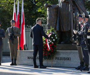 Karol i Marta Nawroccy na obchodach Święta Wojska Polskiego
