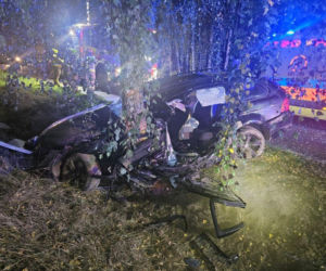 18-latek zginął na oczach dziewczyny. BMW wbiło się w drzewo