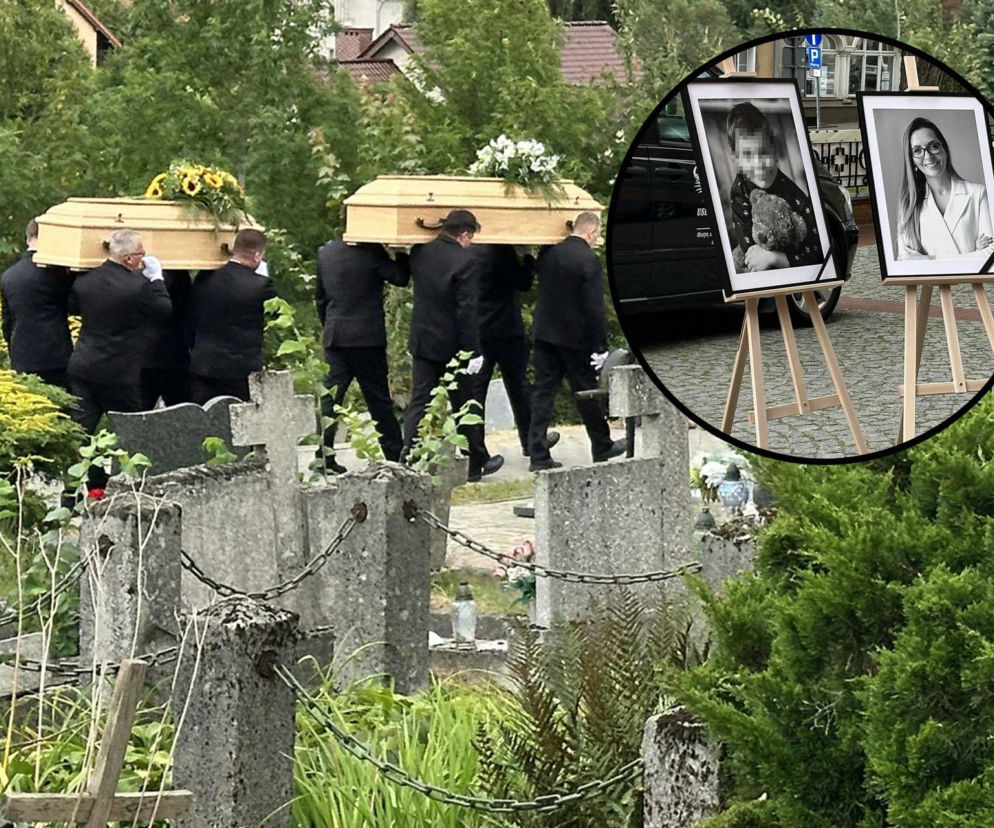 Pogrzeb lekarki i syna. Na miniaturze zdjęcia ofiar wypadku w Egipcie. O śledztwie przeczytasz w serwisie Eska.