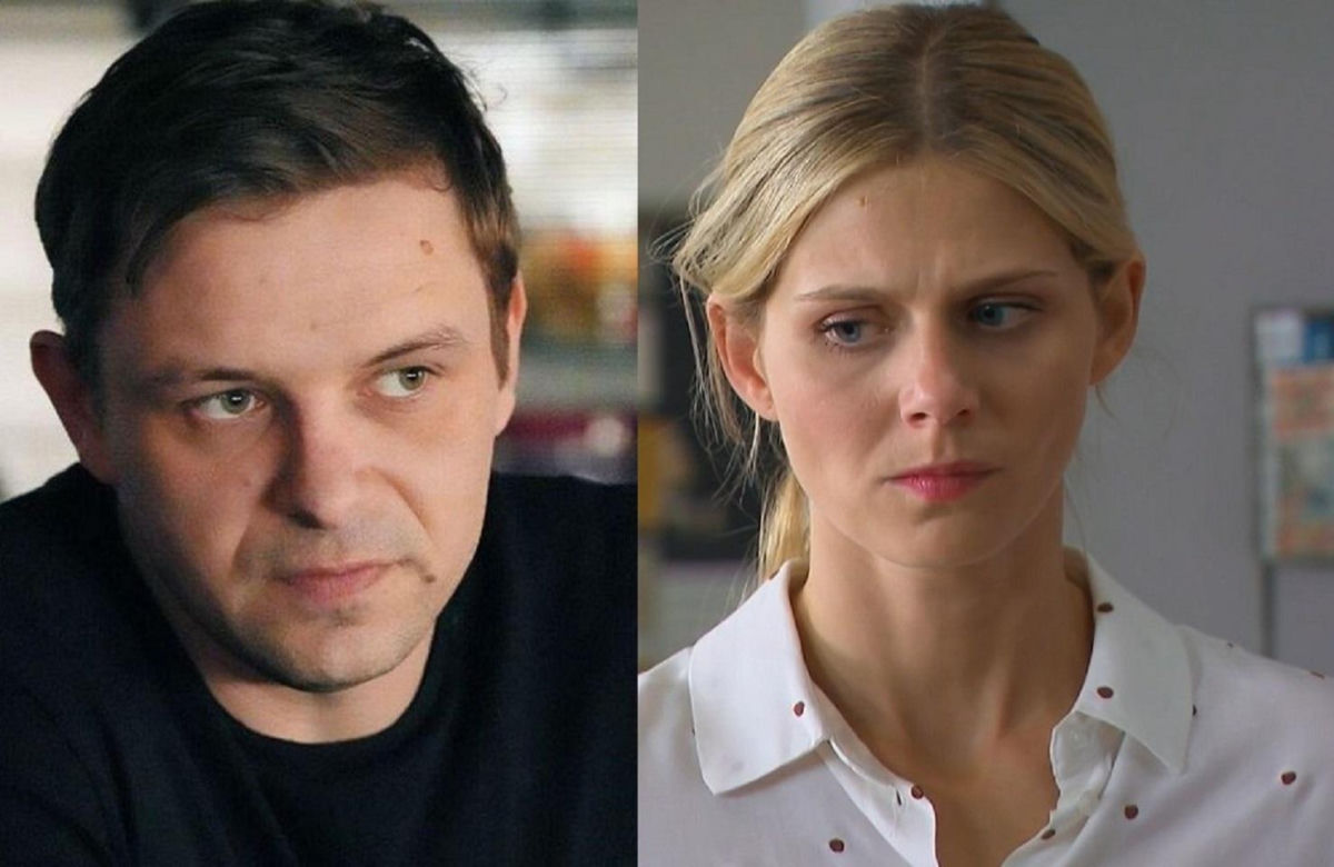 Barwy szczęścia, odcinek 3308. Hubert (Marek Molak(, Iwona (Izabela Zwierzyńska)