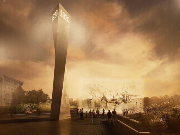 Wizualizacja niezrealizowanego pomnika Bitwy Warszawskiej w Warszawie