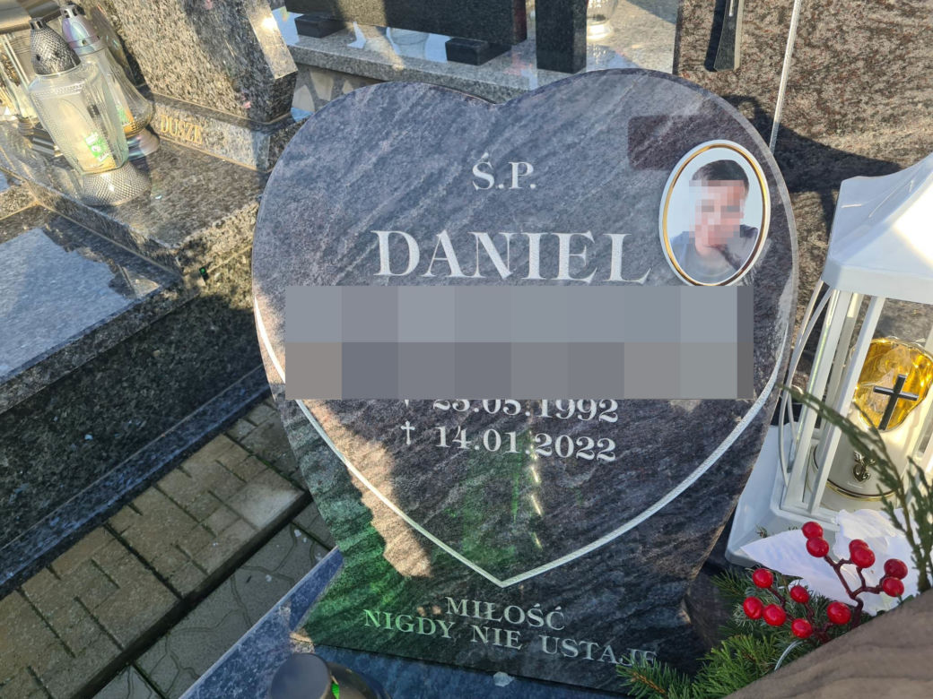 Tragiczna śmierć piłkarza Zacisze Trześń. Grób Daniela [GALERIA]