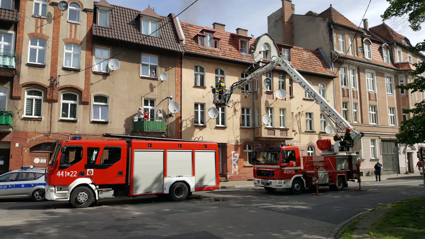 Pożar w kamienicy przy ulicy Narutowicza w Grudziądzu. Jest ofiara śmiertelna
