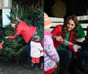 Kate Middleton rozdaje choinki