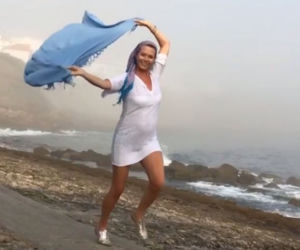 Tamara Arciuch na wakacjach w Portugalii