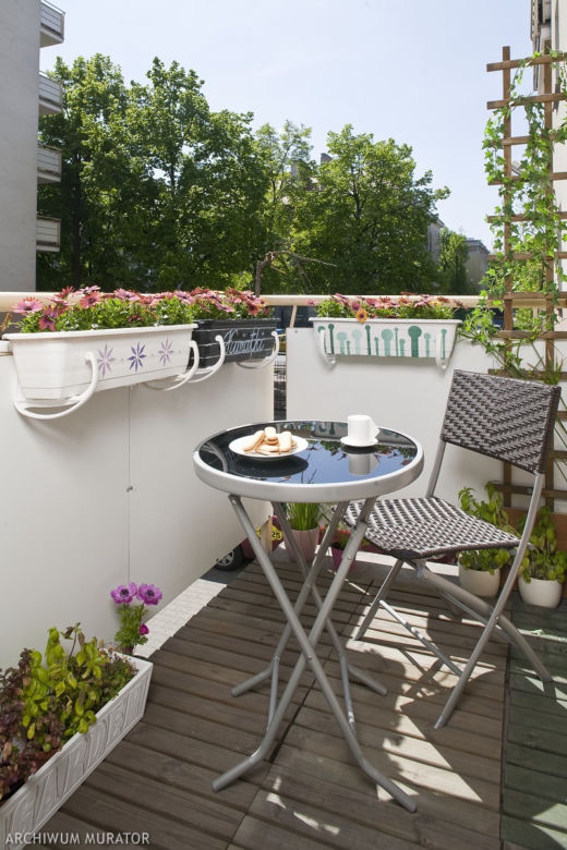 Meble balkonowe, mały balkon