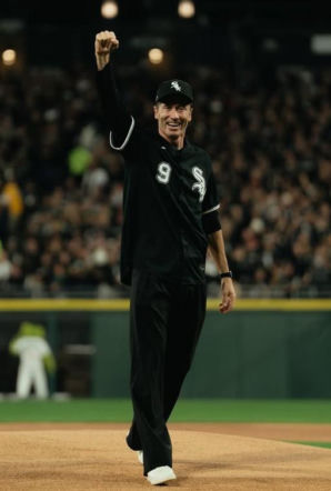 Robert Lewandowski na meczu baseballa Chicago White Sox