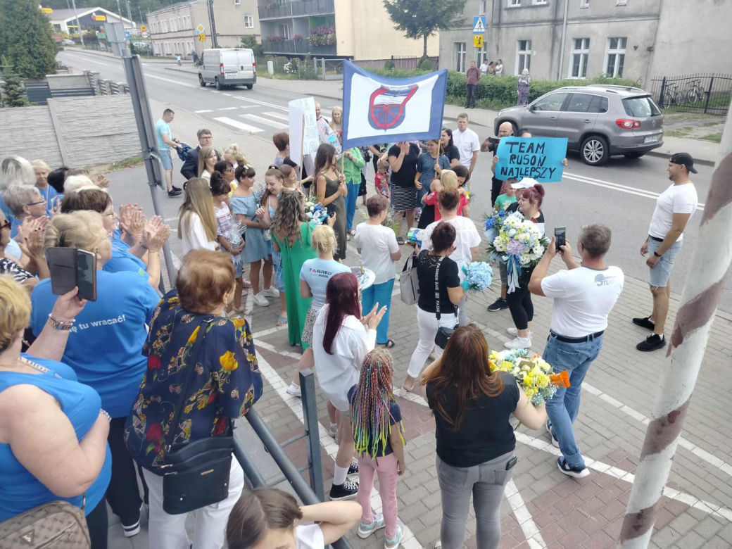 Powitanie Oliwii Rusoń w Radzyniu Chełmińskim