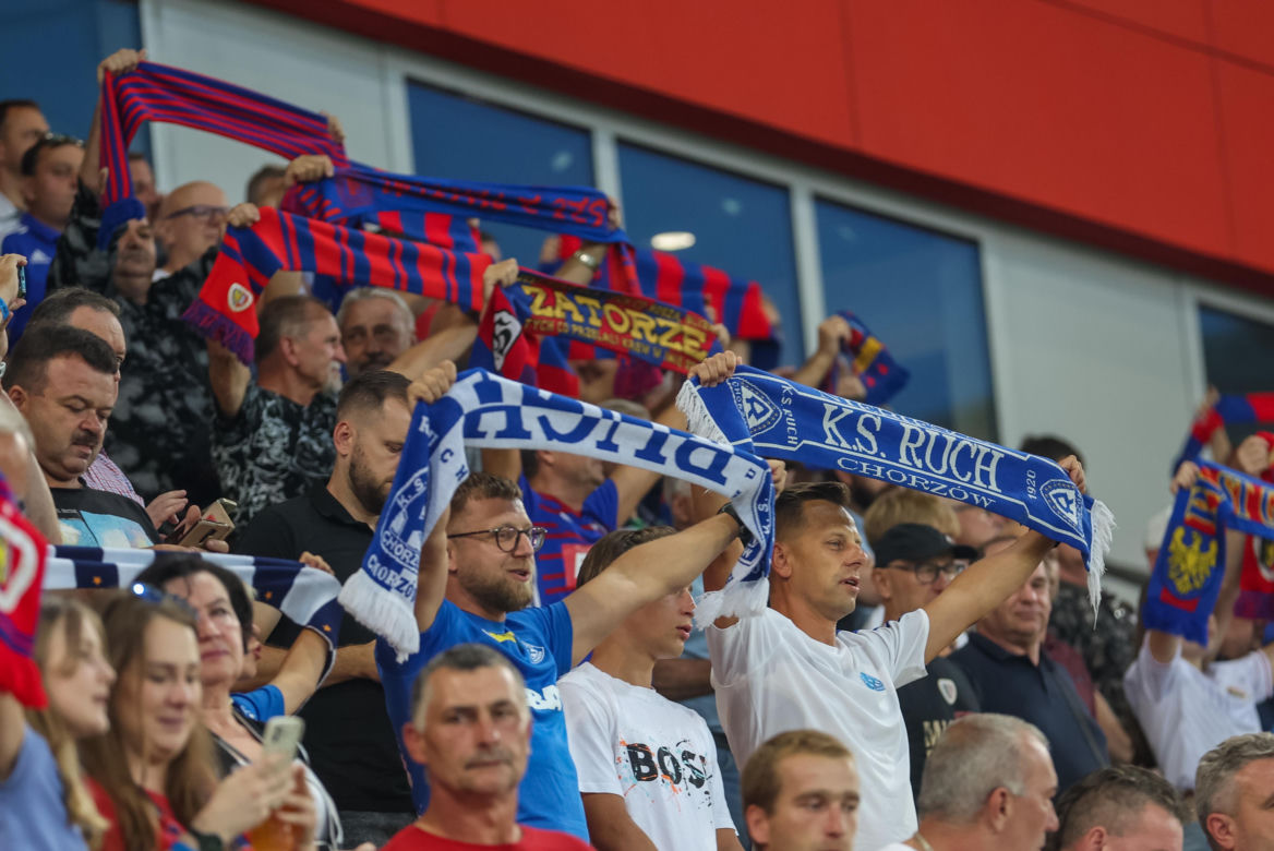 Kibice na meczu Piast Gliwice - Ruch Chorzów