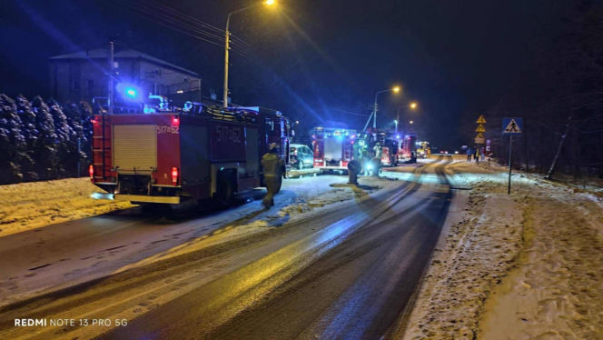 Pożar domu w Mińsku Mazowieckim, strażacy uratowali kota