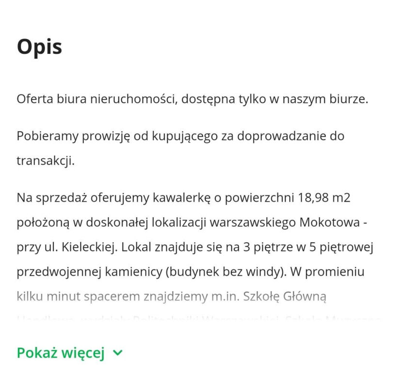 Kawalerka na Mokotowie jak z koszmaru. Cena? Lepiej usiądźcie!