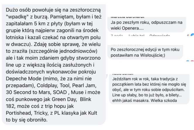 Open'er Festival 2023 w Gdyni komentarze