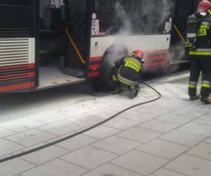 Pożar autobusu na ul. Jagiellońskiej