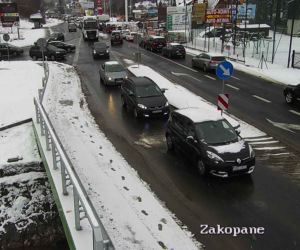 Gigantyczne korki i trudne warunki na zakopiance