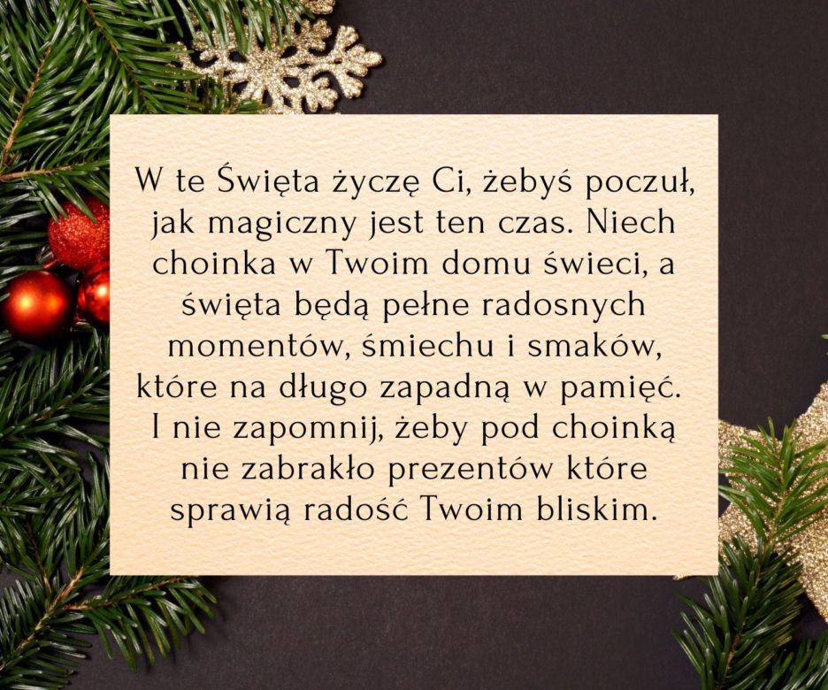 Krótkie życzenia bożonarodzeniowe 2025 - zabawne śmieszne i z dystansem