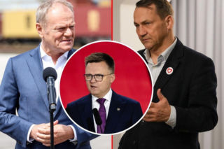 Ujawniono, co Tusk i Sikorski powiedzieli Hołowni. Wzięli go na bok...