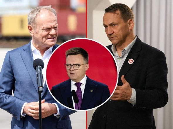 Ujawniono, co Tusk i Sikorski powiedzieli Hołowni. Wzięli go na bok...
