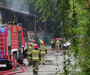 Pożar przy ul. Judyma w Szczecinie