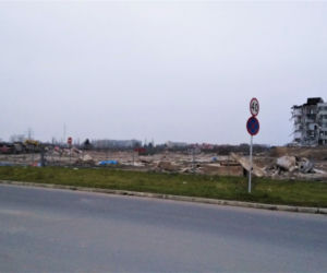 Prace wyburzeniowe w miejscu przyszłego sklepu IKEA w Szczecinie