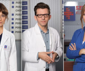 Na dobre i na złe odc. 631. Artur Bart (Piotr Głowacki), Julka Burska (Aleksandra Hamkało), Wiktoria Consalida (Katarzyna Dąbrowska)