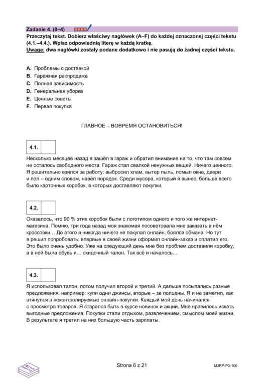 Matura 2025: rosyjski 7.05.2025. Arkusze CKE i odpowiedzi. Poziom podstawowy [Formuła 2023]	