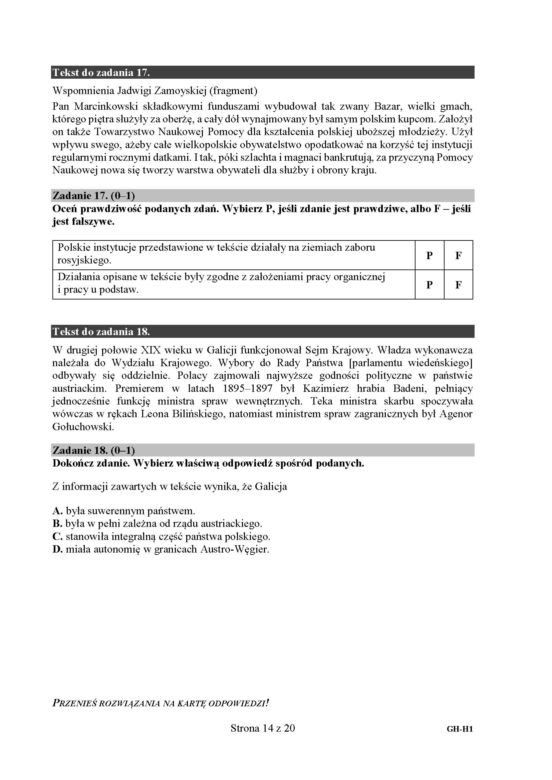 Egzamin gimnazjalny 2019