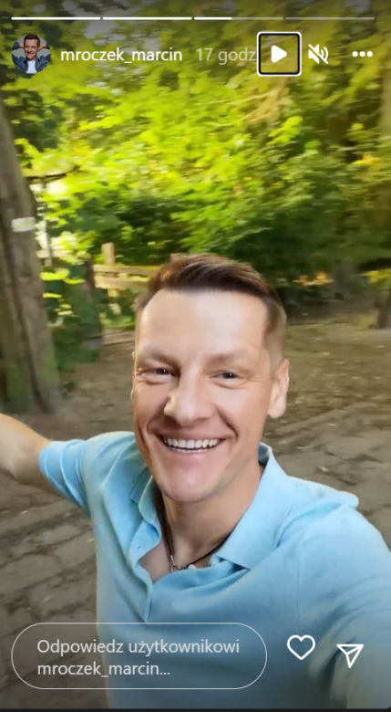 M jak miłość. Marcin Mroczek (Piotrek) na planie