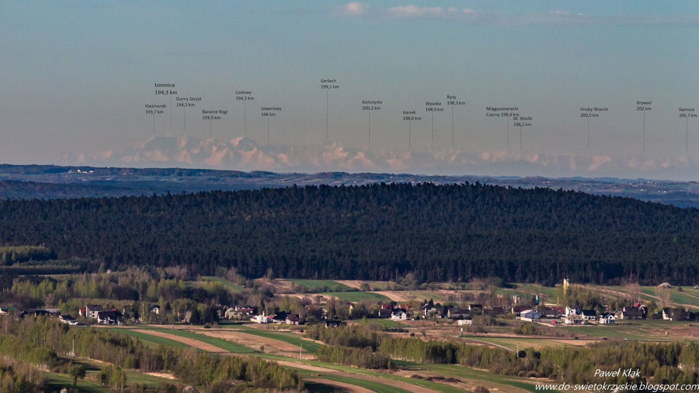 Tatry, Beskidy, Tarnobrzeg widziane z Kielc i Świętokrzyskiego. Niezwykłe efekty dalekich obserwacji!