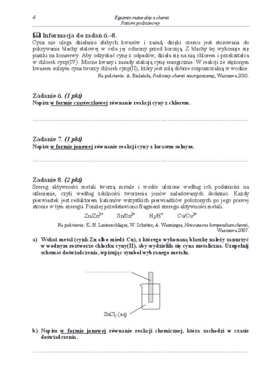 Arkusz podstawowy chemia matura 2014