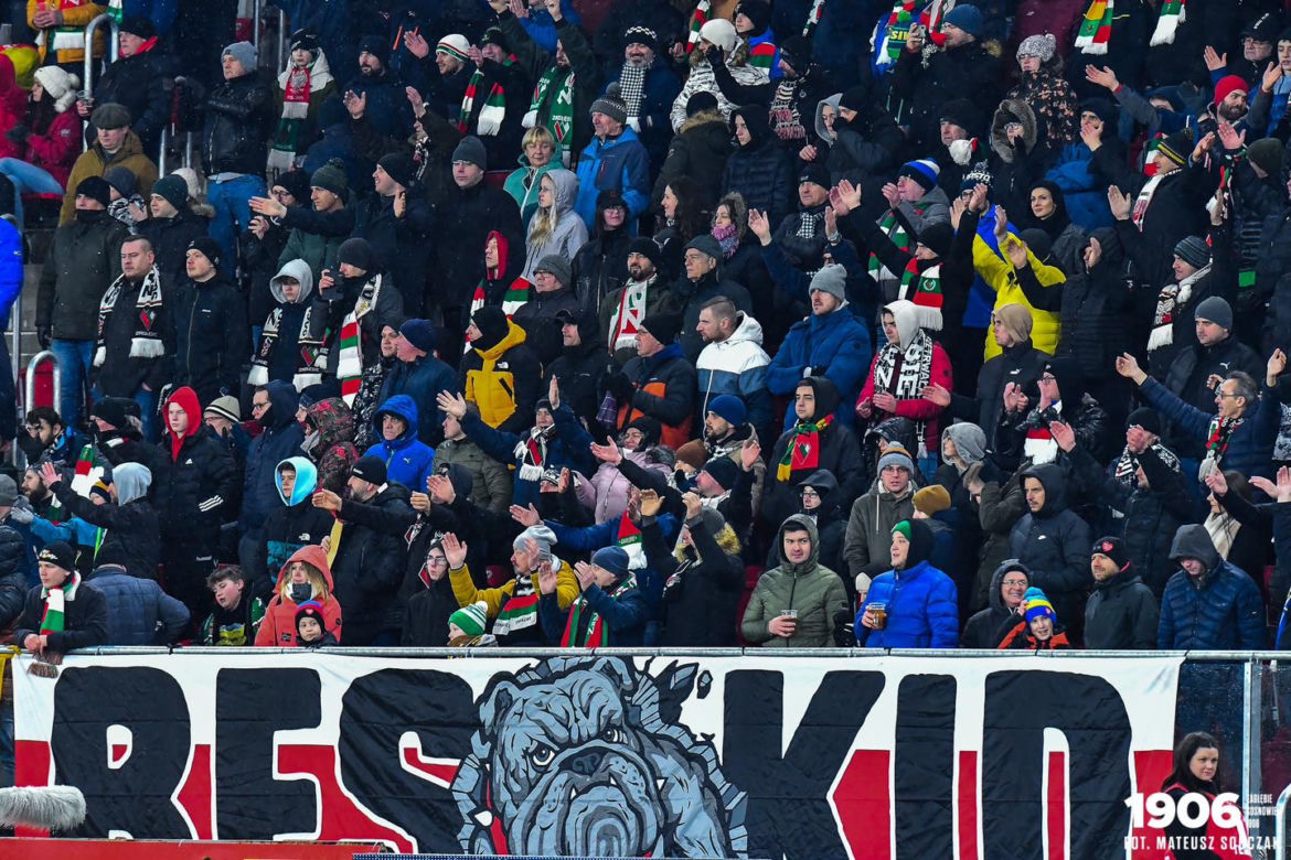 Kibice na meczu Zagłębie Sosnowiec - GKS Katowice