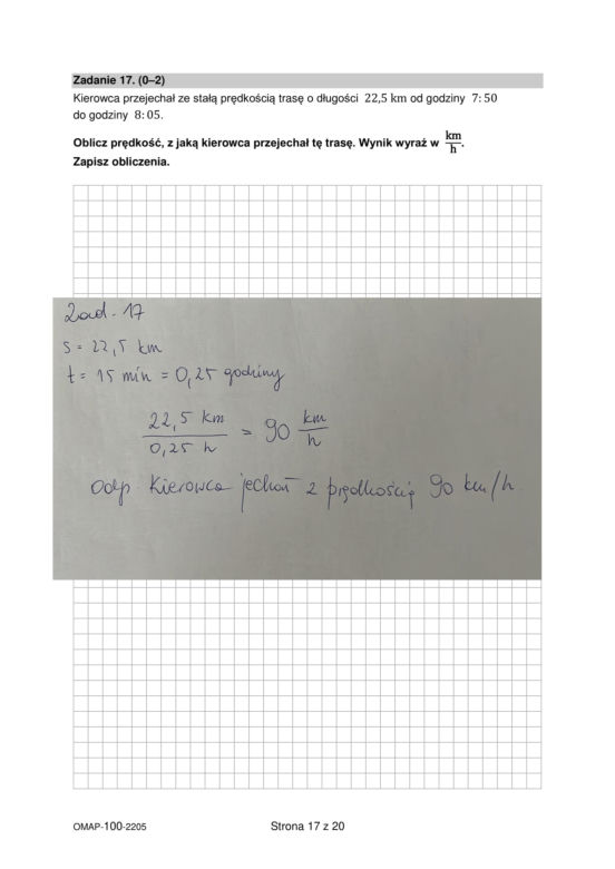 Egzamin ósmoklasisty 2022: Matematyka. ARKUSZ CKE i ODPOWIEDZI [25.05.2022]