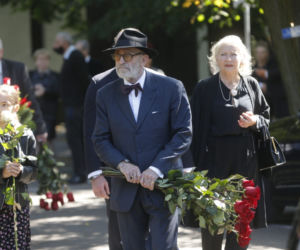 Magda Gessler na pogrzebie byłego męża