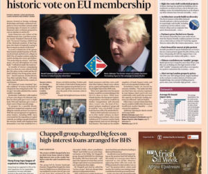 BREXIT okładki gazet