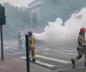 Pożar w centrum Krakowa! O krok od eksplozji. Miasto sparaliżowane