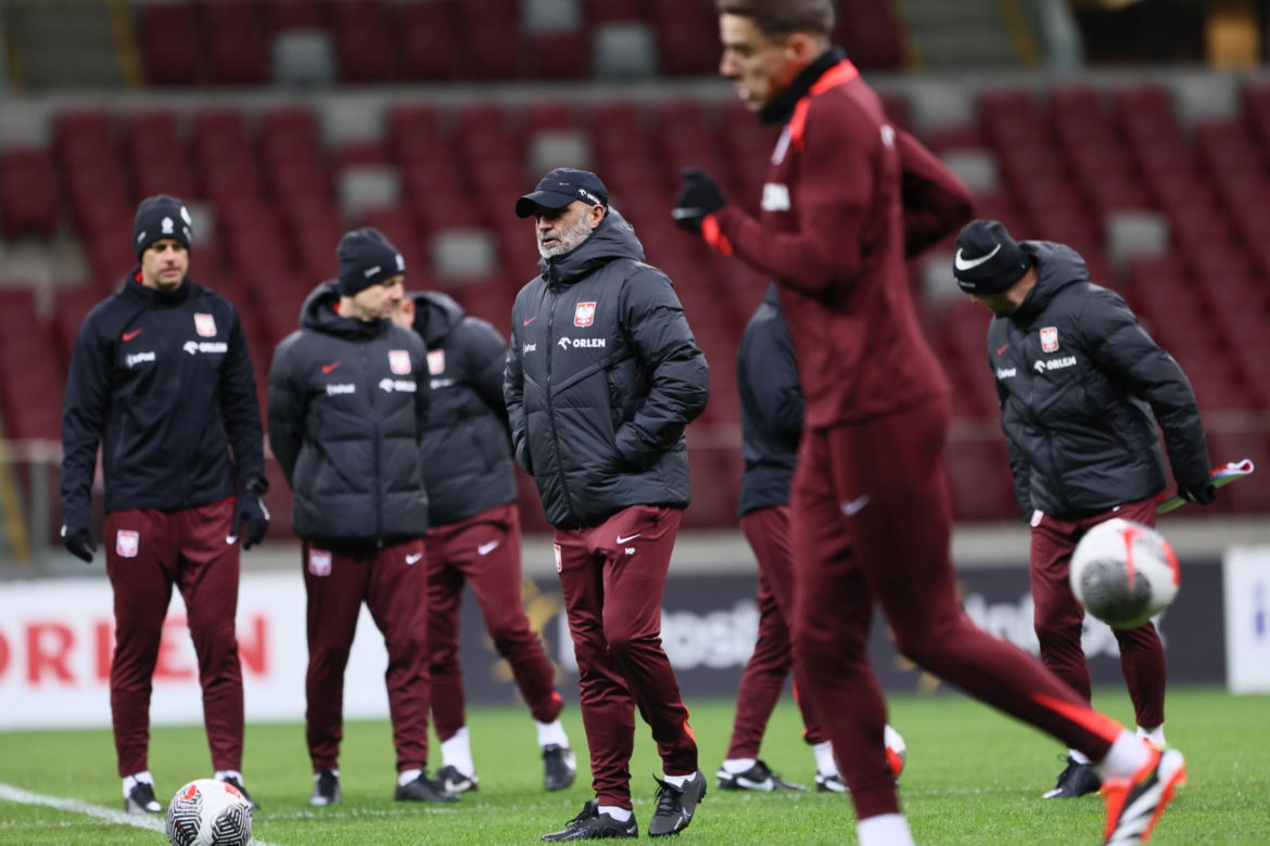 Trening reprezentacji Polski na PGE Narodowym przed meczem barażowym z Estonią o Euro 2024