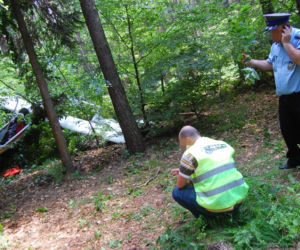 Wypadek szybowca, roztrzaskał się w lesie